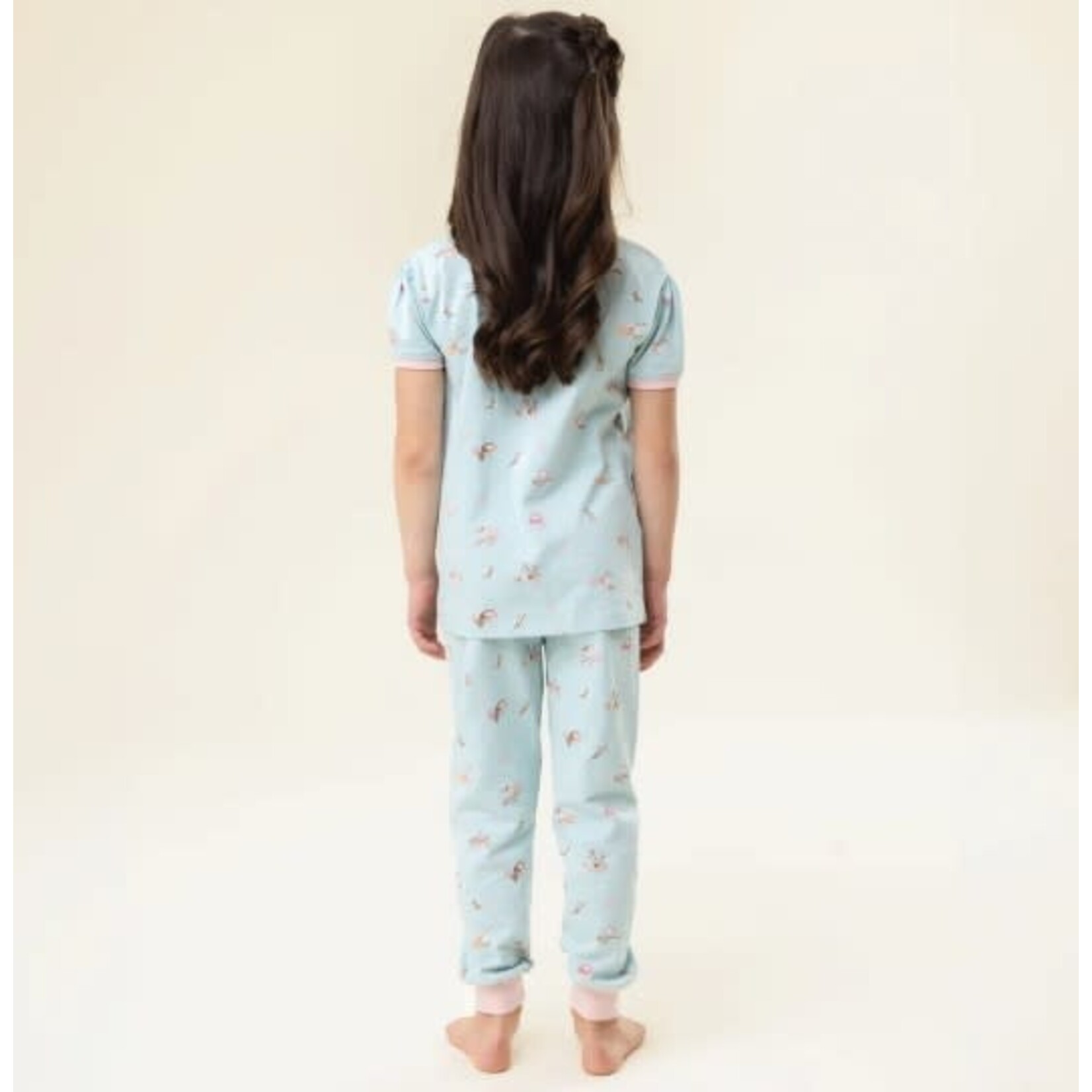 Nanö NANÖ - Three-piece turquoise and pink pyjamas 'Toucan'