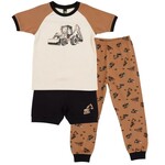 Nanö NANÖ - Three-piece beige and brown pyjamas 'Excavator'