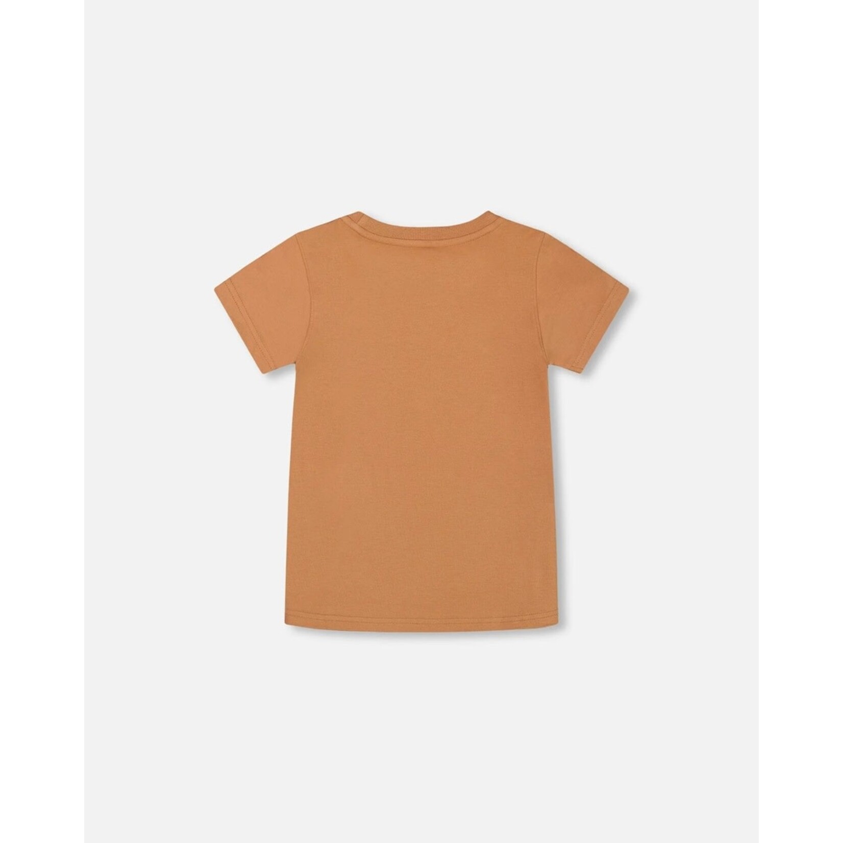 Deux par Deux DEUX PAR DEUX- Orange short sleeve t-shirt with sunset print 'B.O.Y.S'