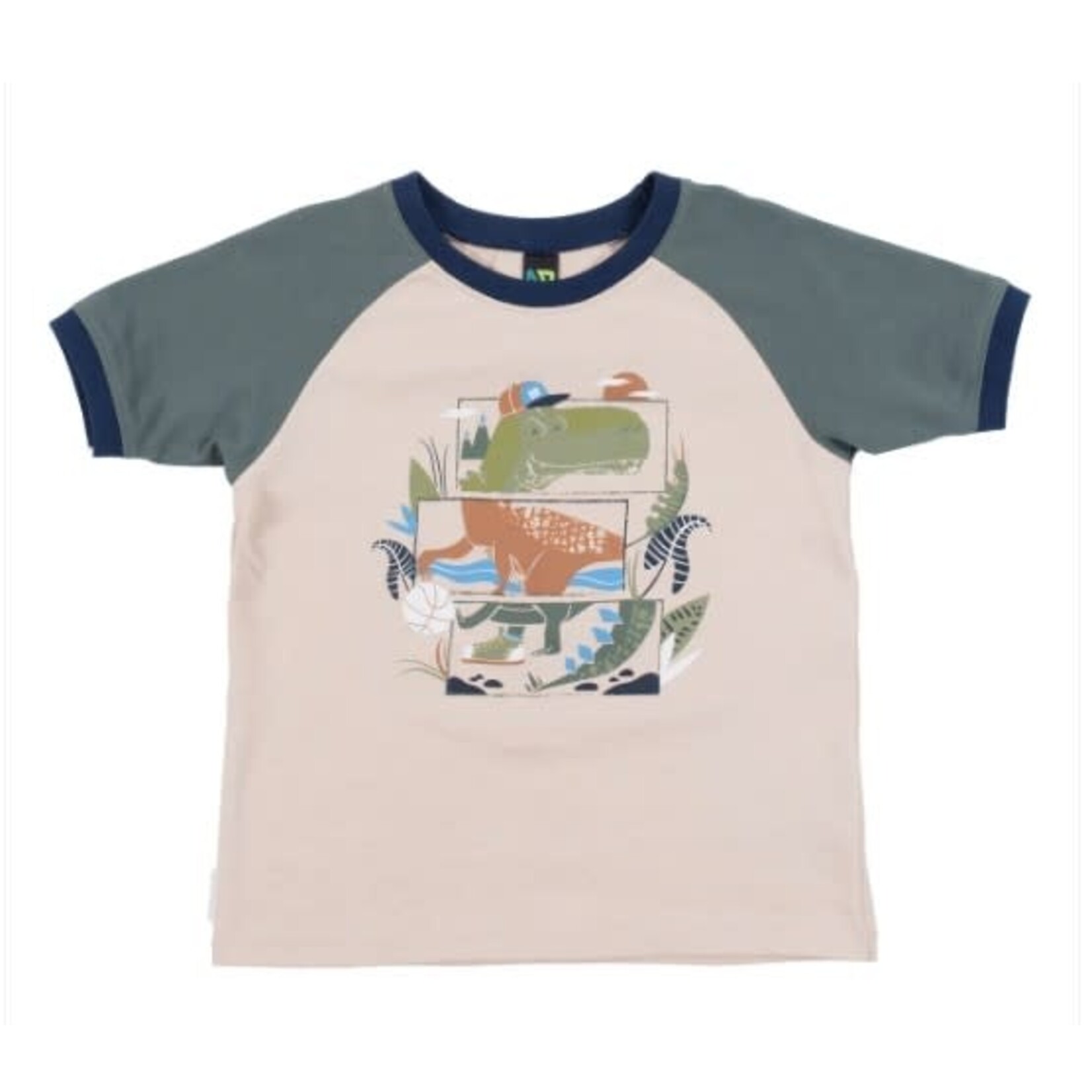 Nanö NANÖ - Pyjama 3 morceaux vert et beige 'Dinosaures'