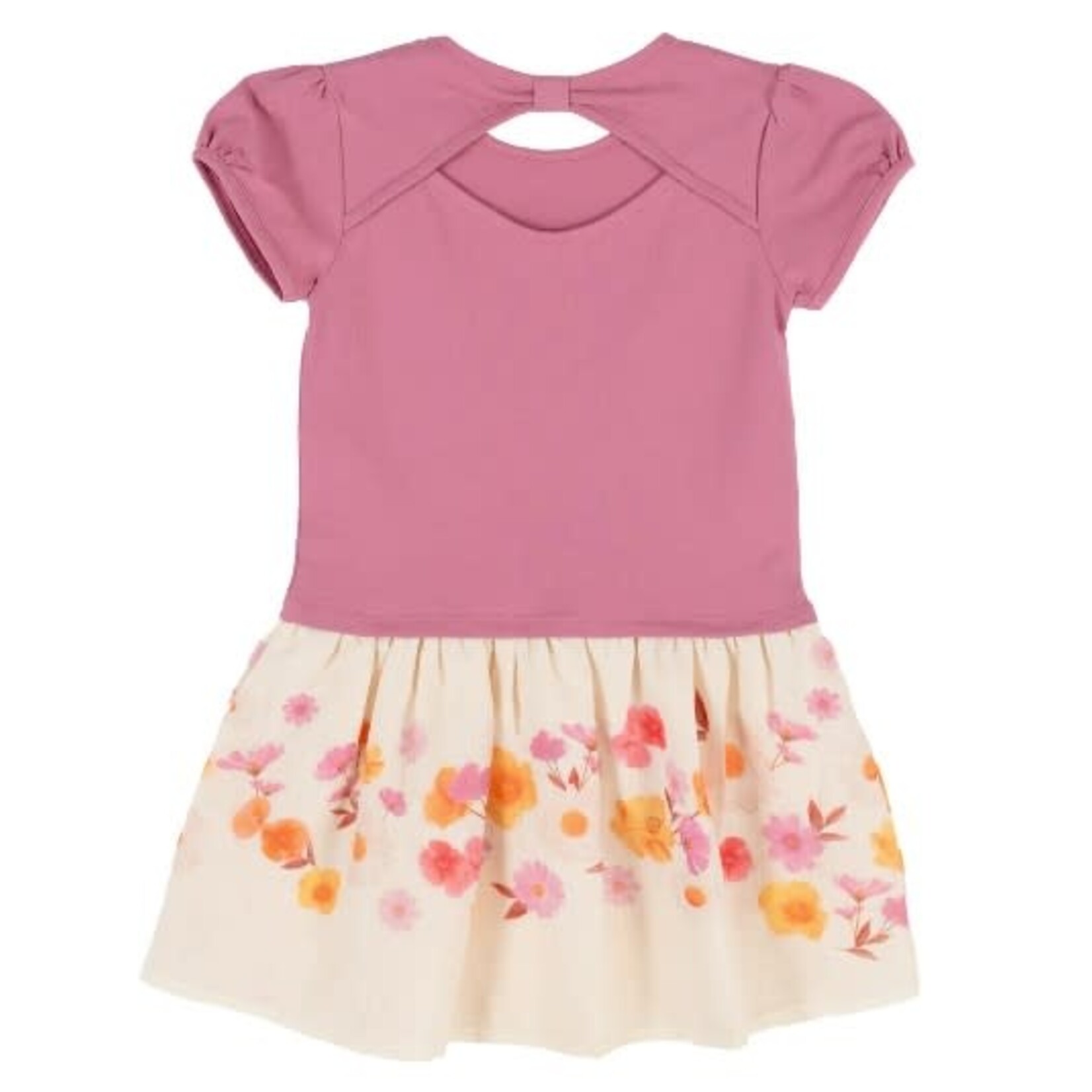 Nanö NANÖ - Robe à haut rose et bas crème fleuri 'Joli colibri'