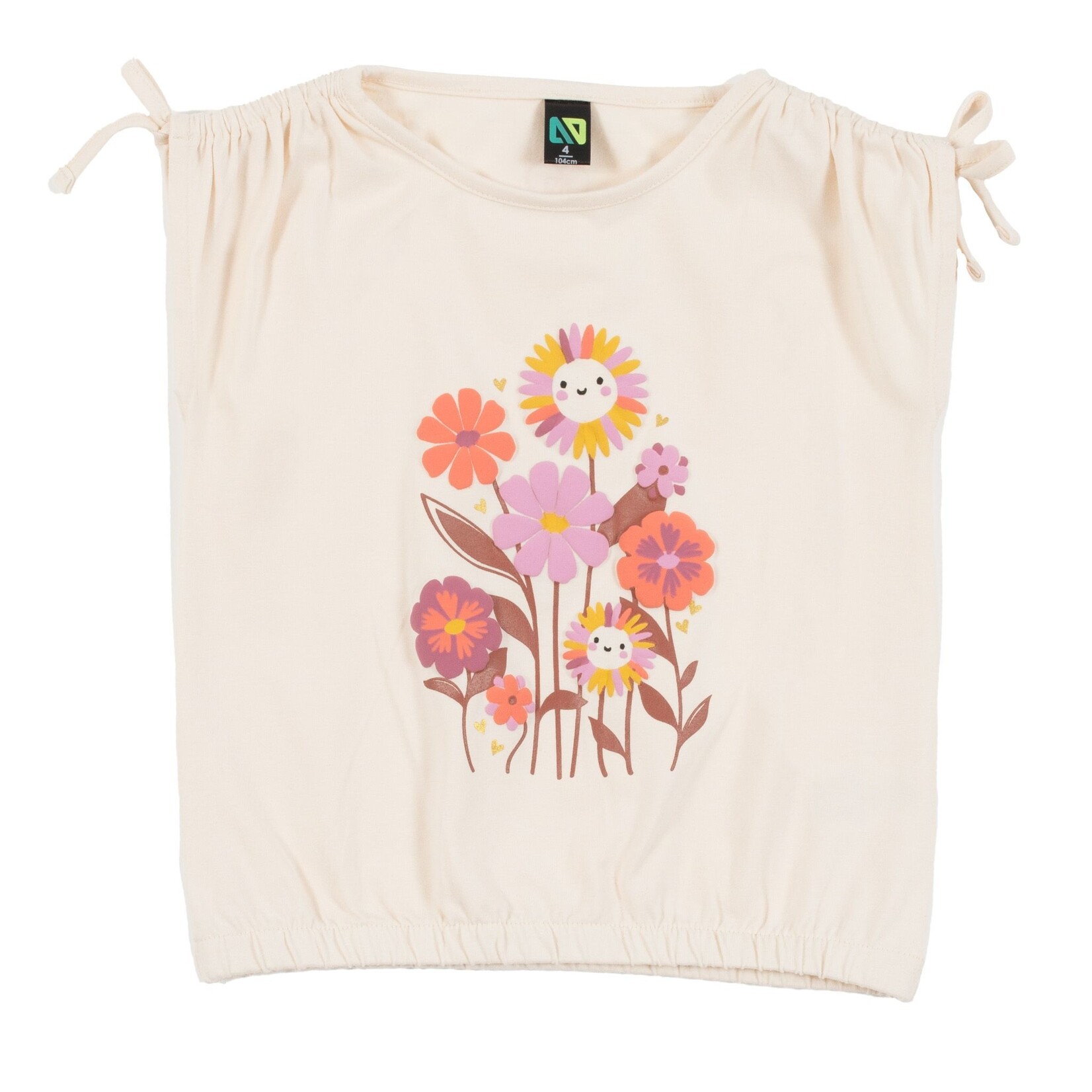 Nanö NANÖ - T-shirt à manches courtes crème imprimé de fleurs 'Joli colibri'