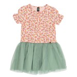 Nanö NANÖ - Robe haut fleuri et jupe verte en tulle 'Douce coccinelle'