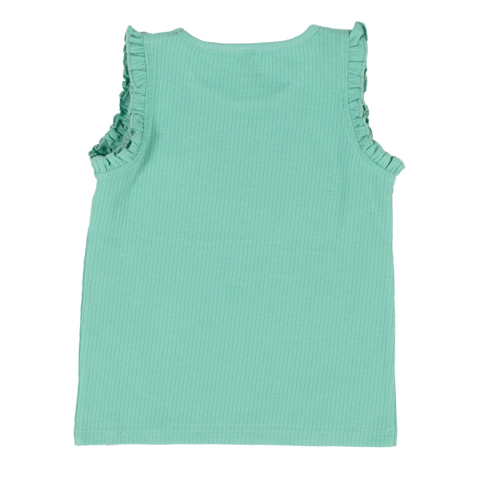 Nanö NANÖ - Turquoise camisole with ruffled shoulders 'Petit Pouce Vert'