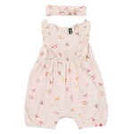 Nanö NANÖ - Sleeveless jersey romper with hummingbird and flower print 'Petit miracle'