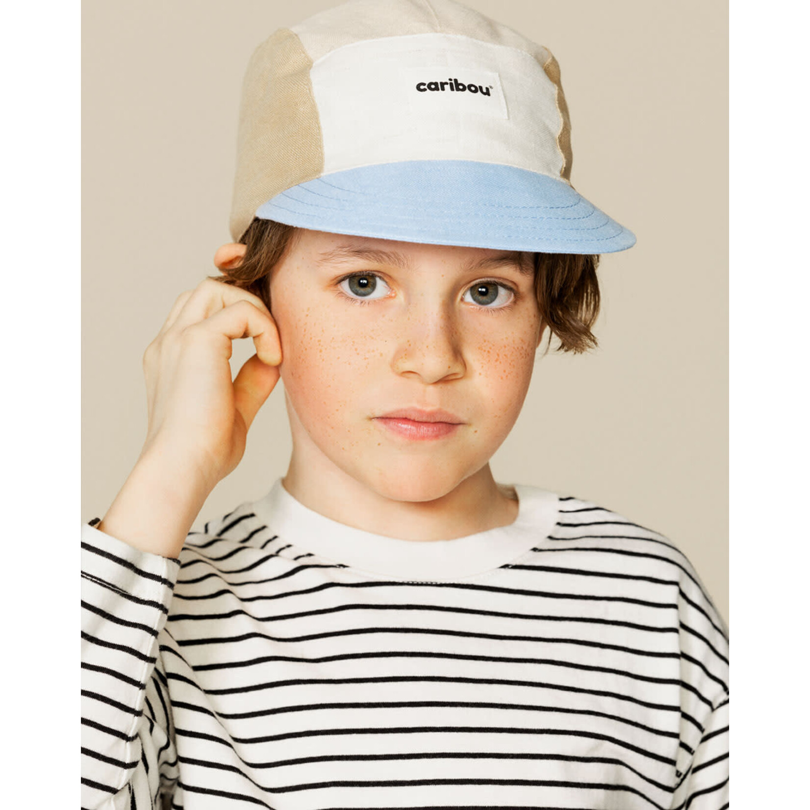 Caribou CARIBOU - Casquette souple en lin colourblock - Nomade
