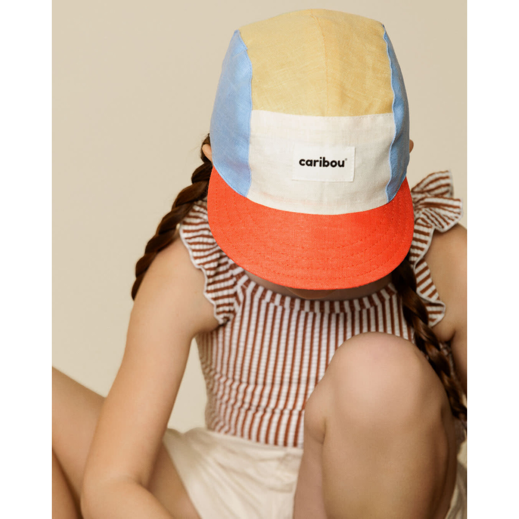 Caribou CARIBOU - Casquette souple en lin colourblock  - Acrobate