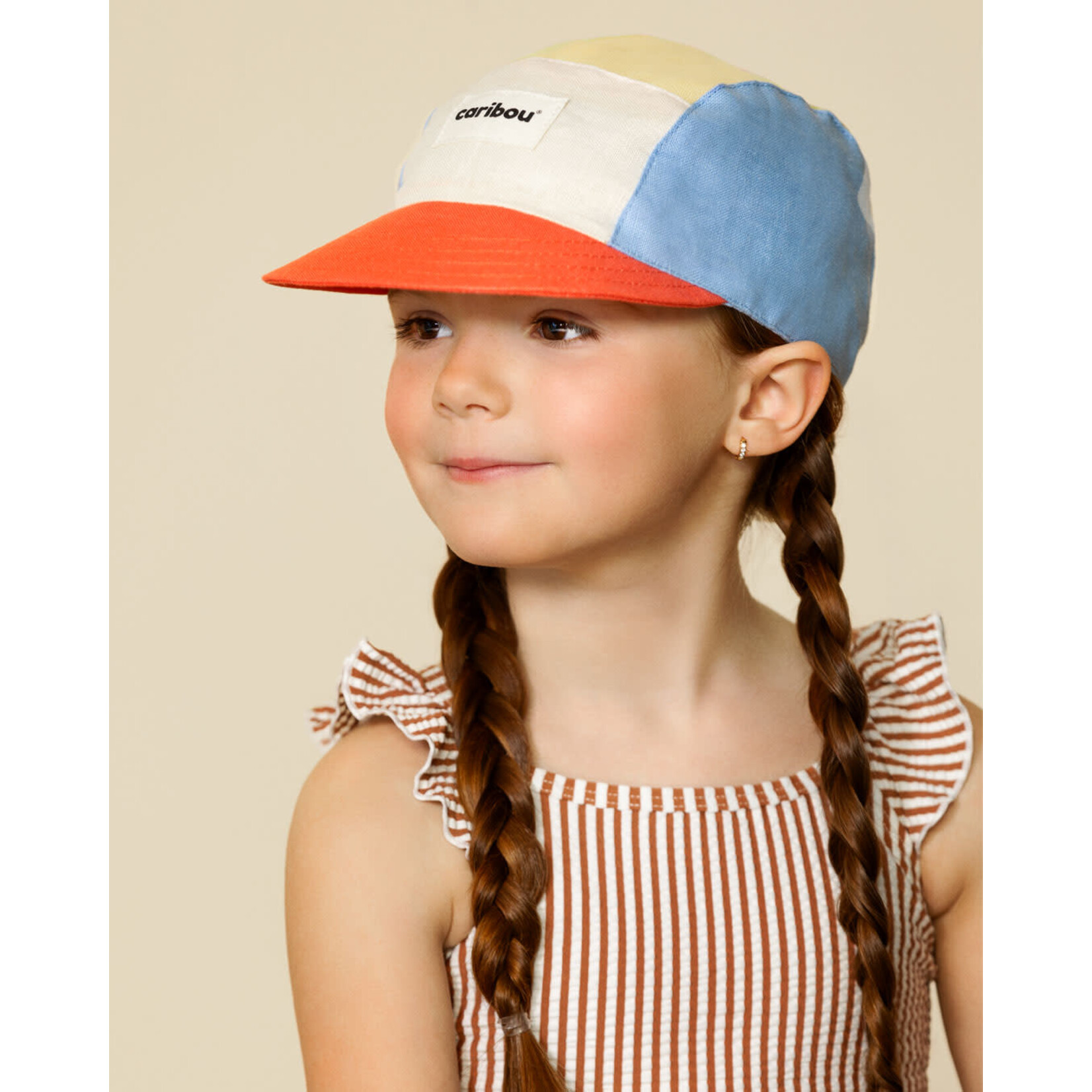 Caribou CARIBOU - Casquette souple en lin colourblock  - Acrobate