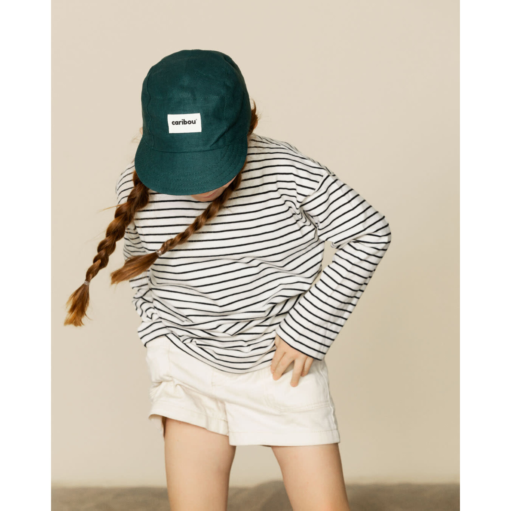 Caribou CARIBOU - Casquette souple en lin - Sapin