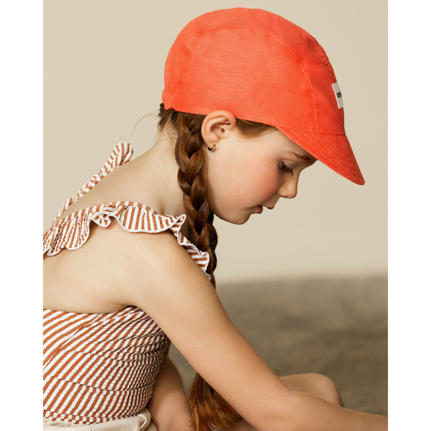 Caribou CARIBOU - Soft Linen Cap -Coral - 'Pamplemousse'