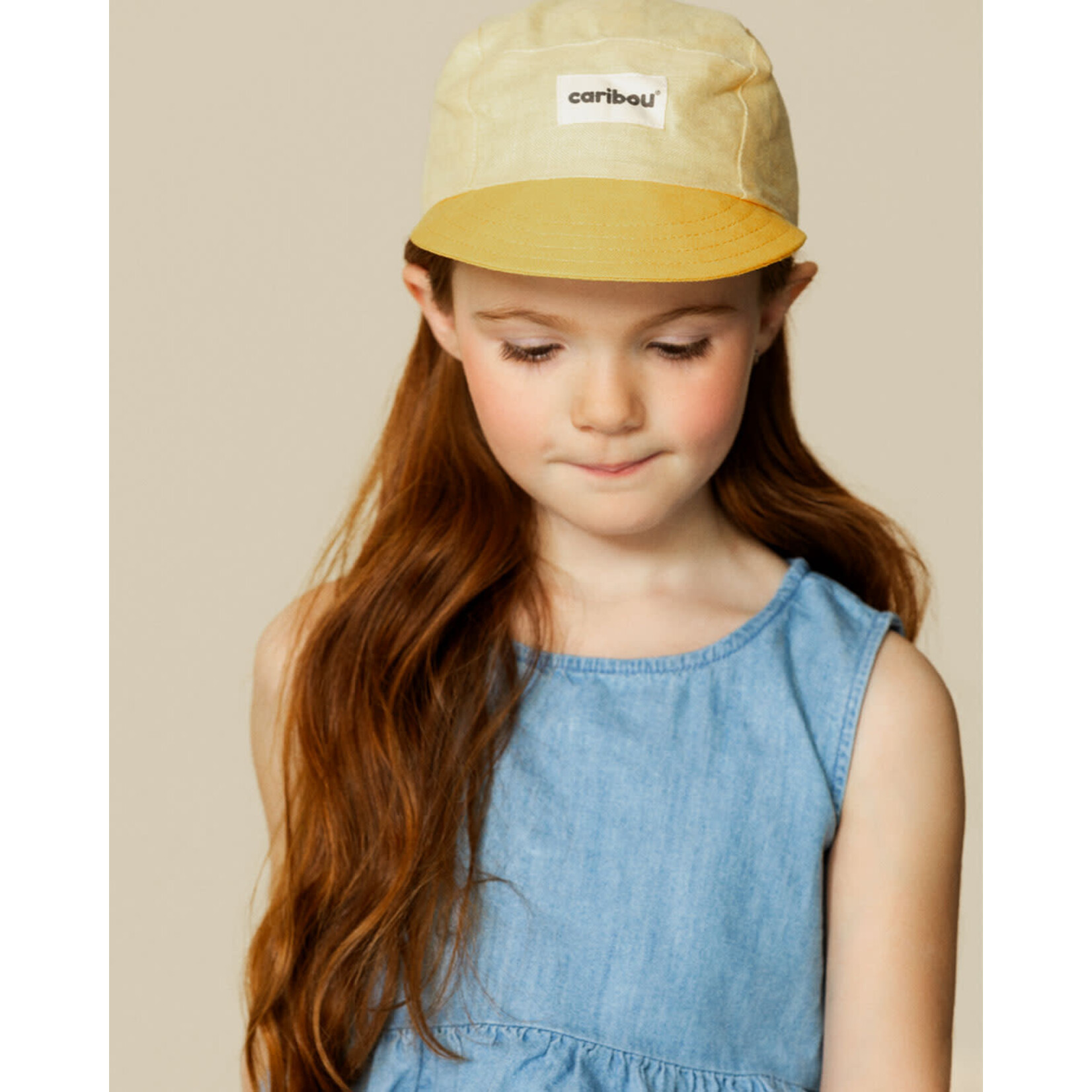 Caribou CARIBOU - Casquette souple en lin  - Duo Jaune
