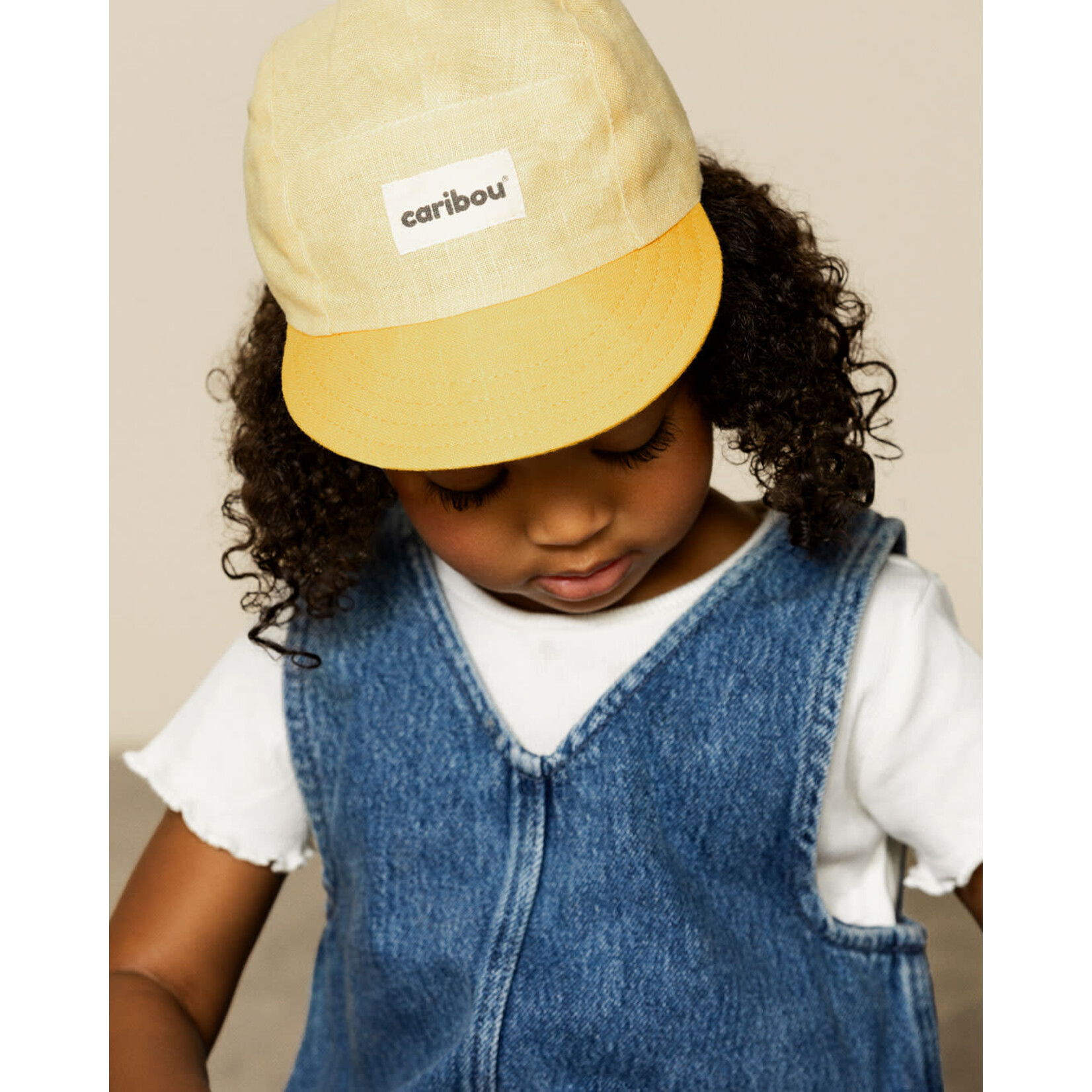 Caribou CARIBOU - Casquette souple en lin  - Duo Jaune