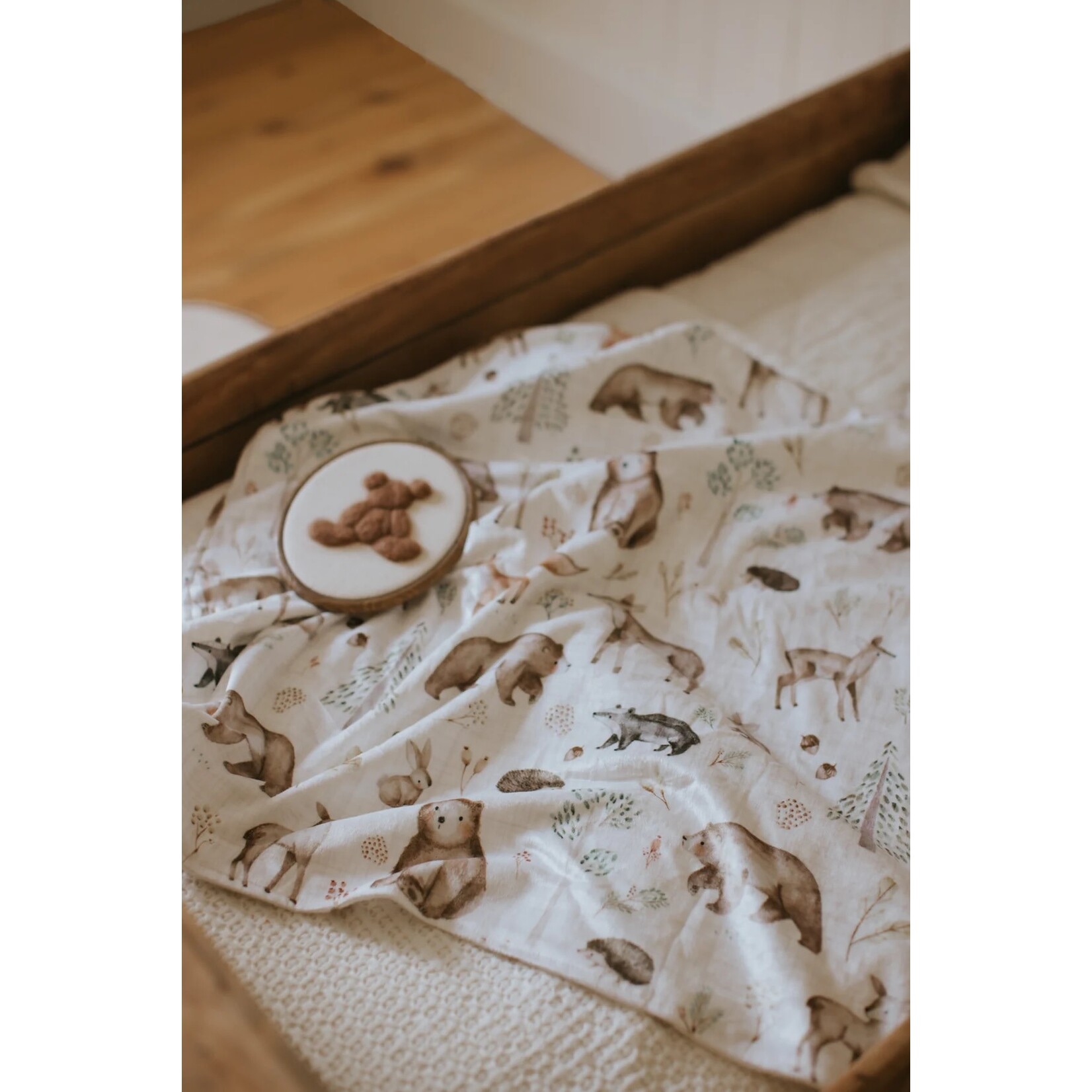 Veille sur toi VEILLE SUR TOI - Mini-couverture réversible de minky - Les amis du boisé