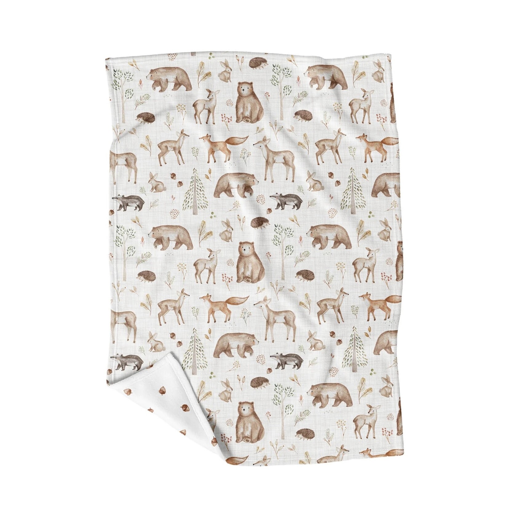 Veille sur toi VEILLE SUR TOI - Mini-couverture réversible de minky - Les amis du boisé