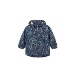 Color Kids COLOR KIDS - COLOR KIDS - Navy blue waterproof windbreaker coat with wild flower print