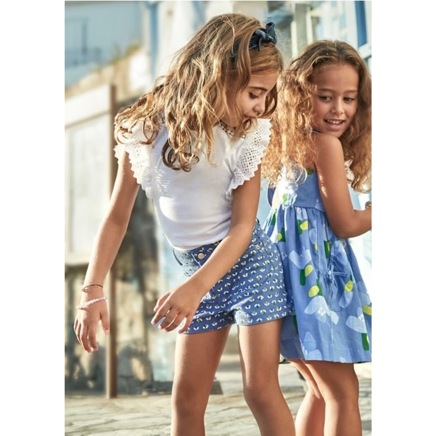 Mayoral MAYORAL - T-shirt blanc avec détail de crochet aux épaules