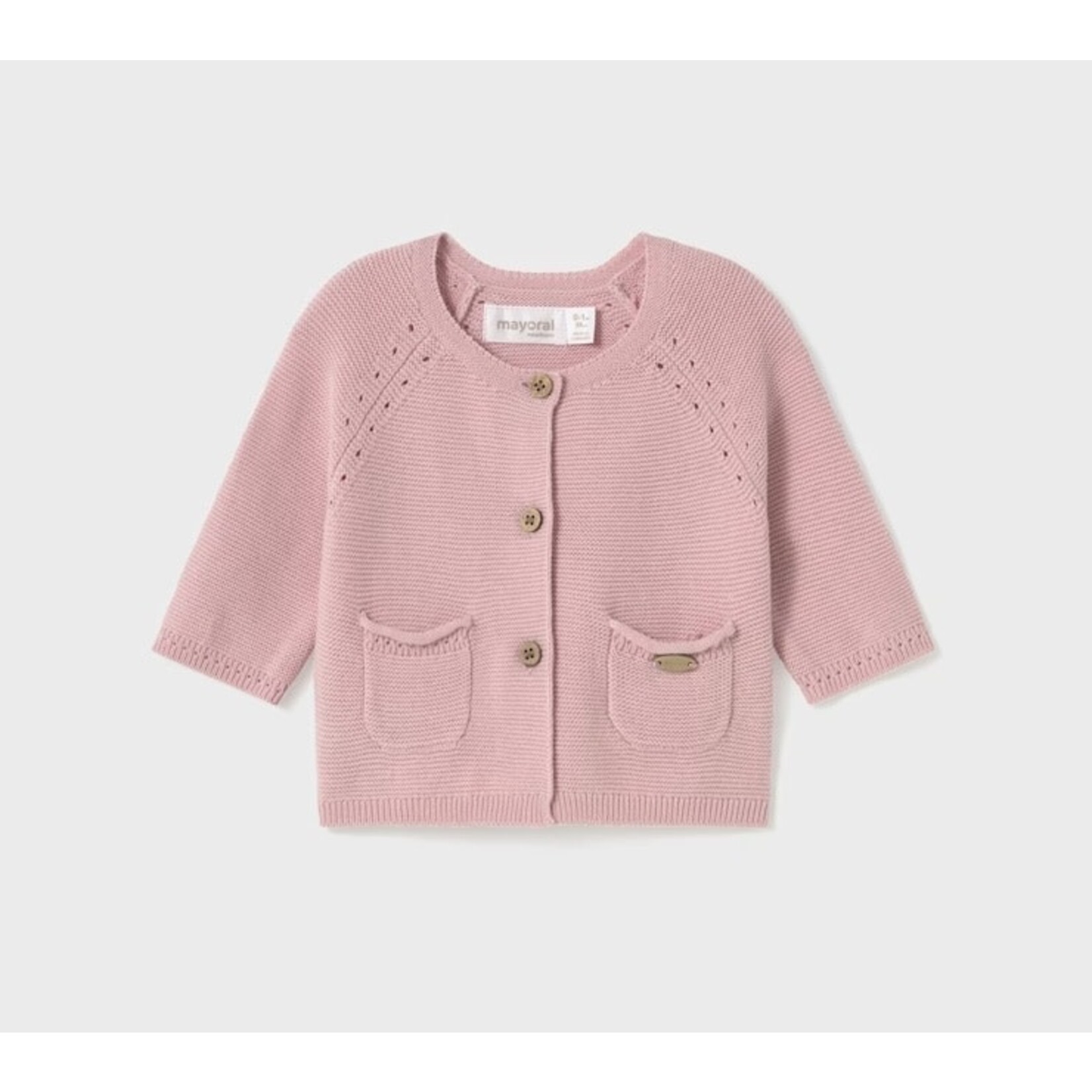Mayoral  MAYORAL - Button-up knitted cardigan - Pale pink