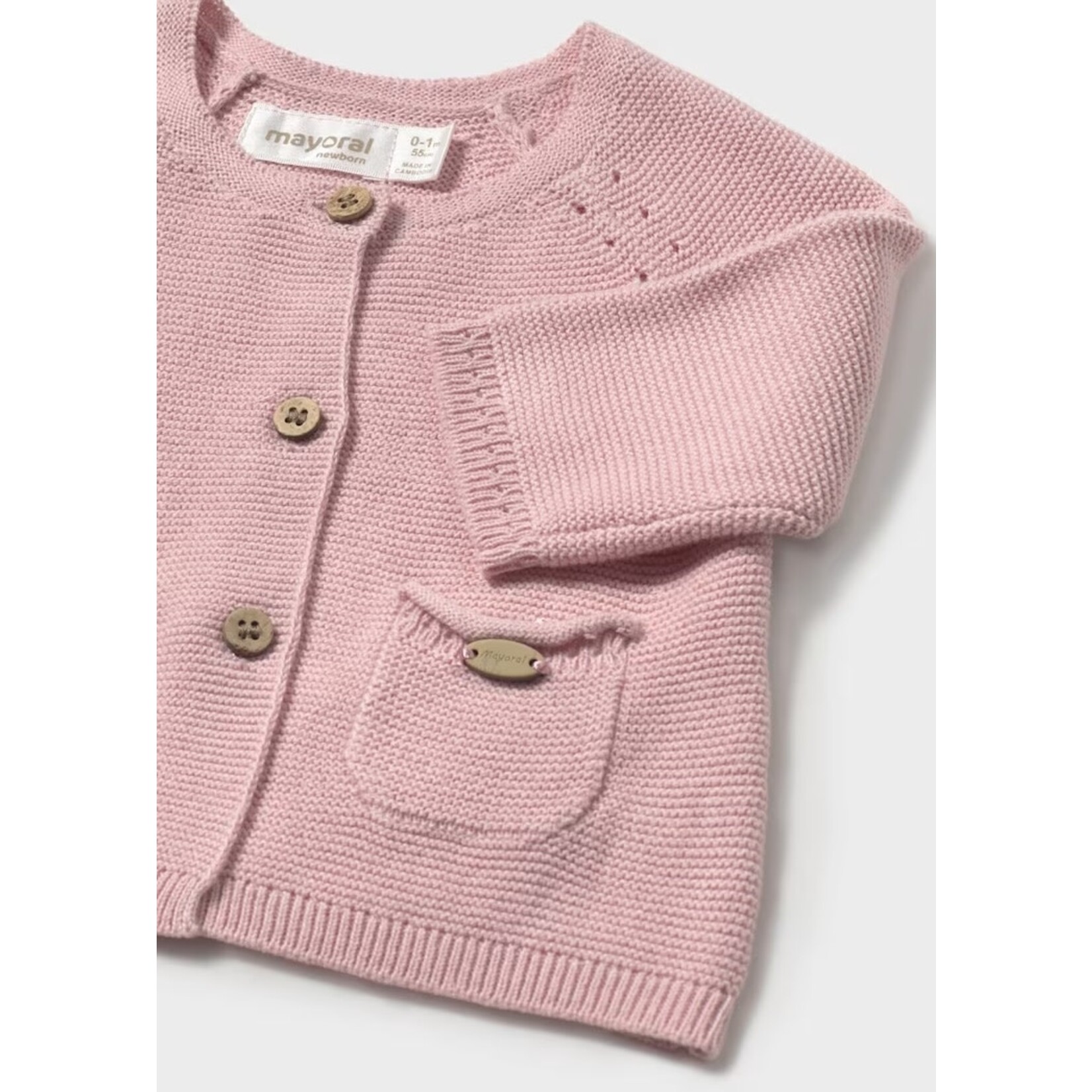 Mayoral MAYORAL - Cardigan en tricot à boutons - Rose pâle