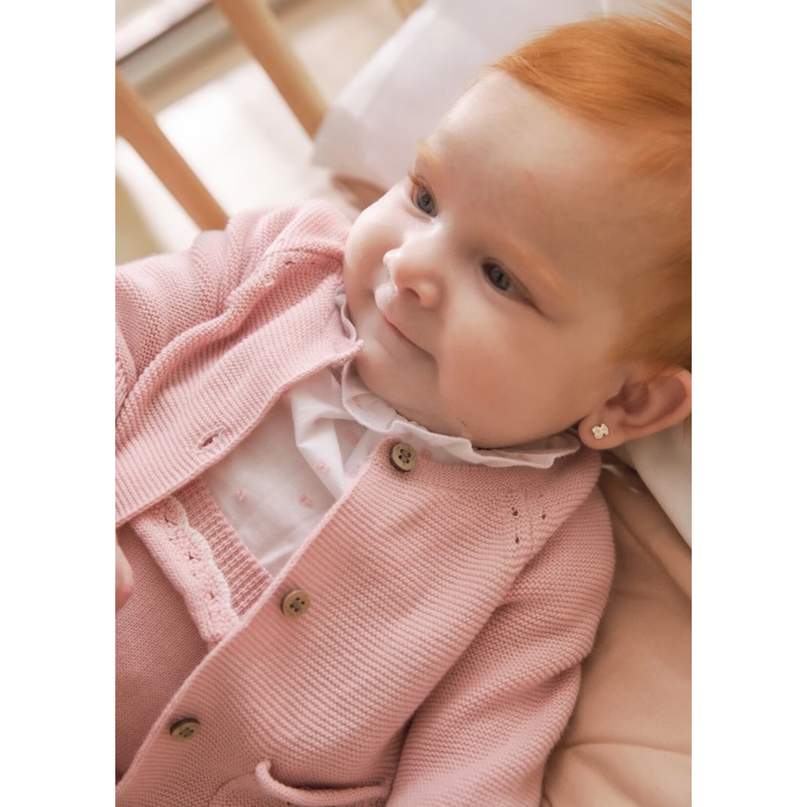 Mayoral MAYORAL - Cardigan en tricot à boutons - Rose pâle