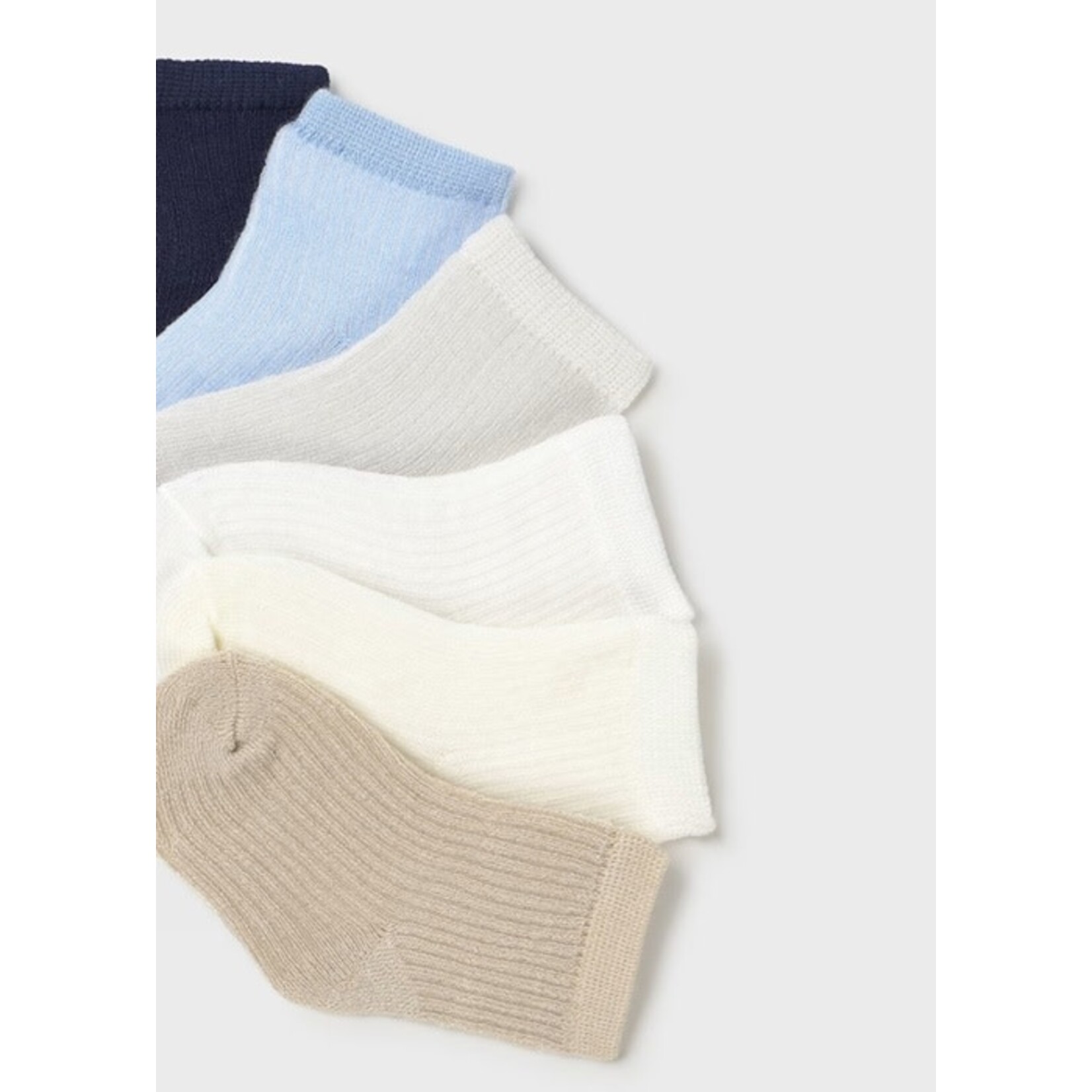 Mayoral MAYORAL - 6-Pack Baby Socks in Shades of Beige and Blue