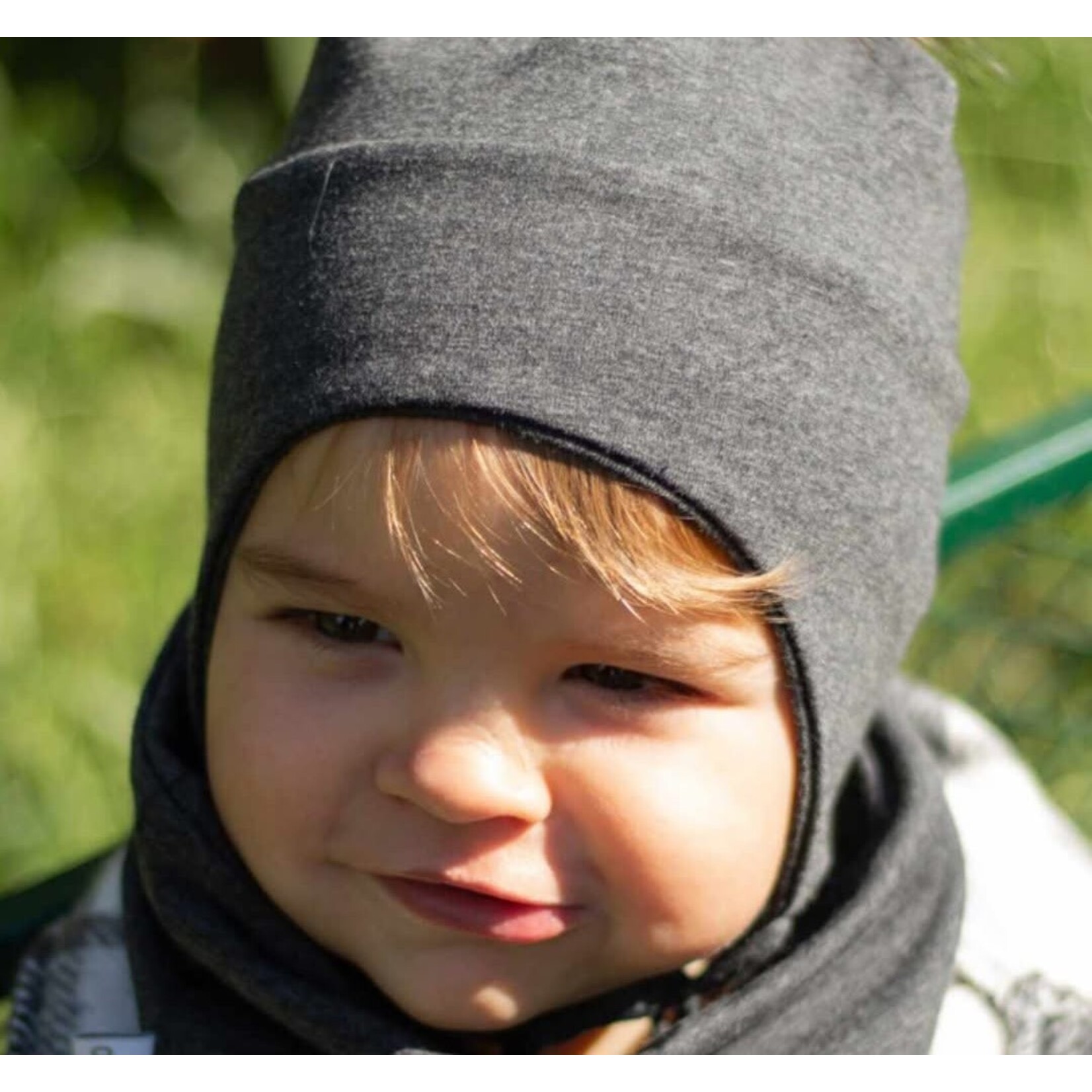 Tirigolo TIRIGOLO - Cotton mid-season beanie with ears - Blush