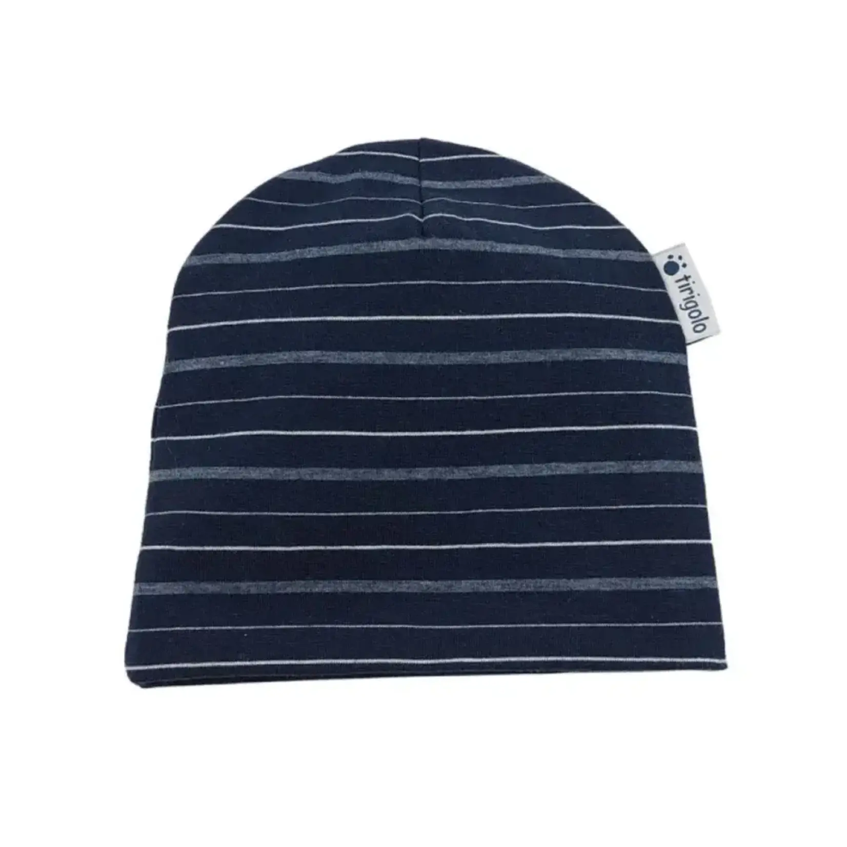 Tirigolo TIRIGOLO - Tuque de coton mi-saison - Bleu marine rayé blanc
