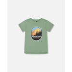 Deux par Deux DEUX PAR DEUX - T-shirt graphique sauge et multicolore 'B.O.Y.S'