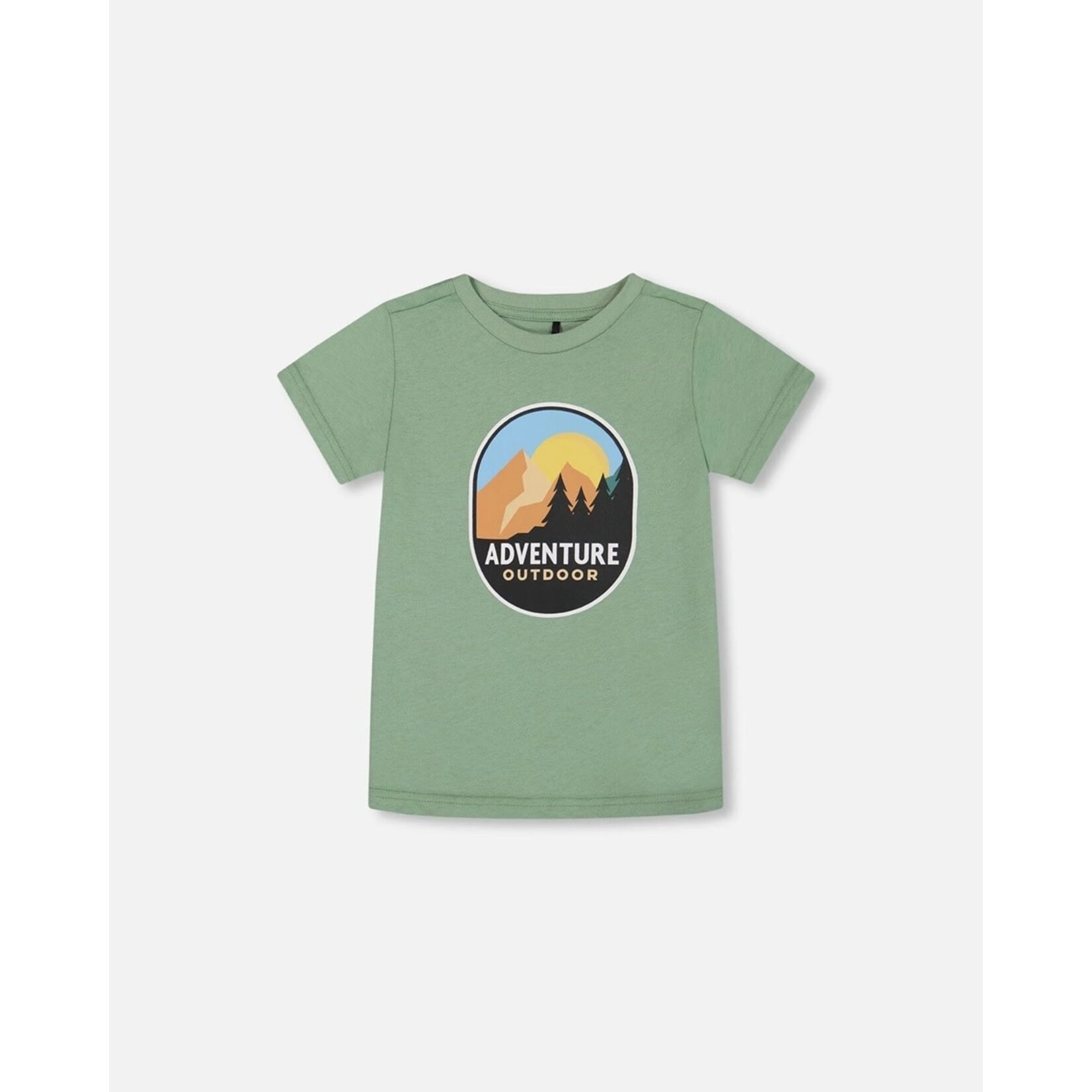 Deux par Deux DEUX PAR DEUX - T-shirt graphique sauge et multicolore 'B.O.Y.S'