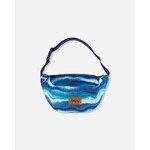 Deux par Deux DEUX PAR DEUX - Black fanny pack with blue waves