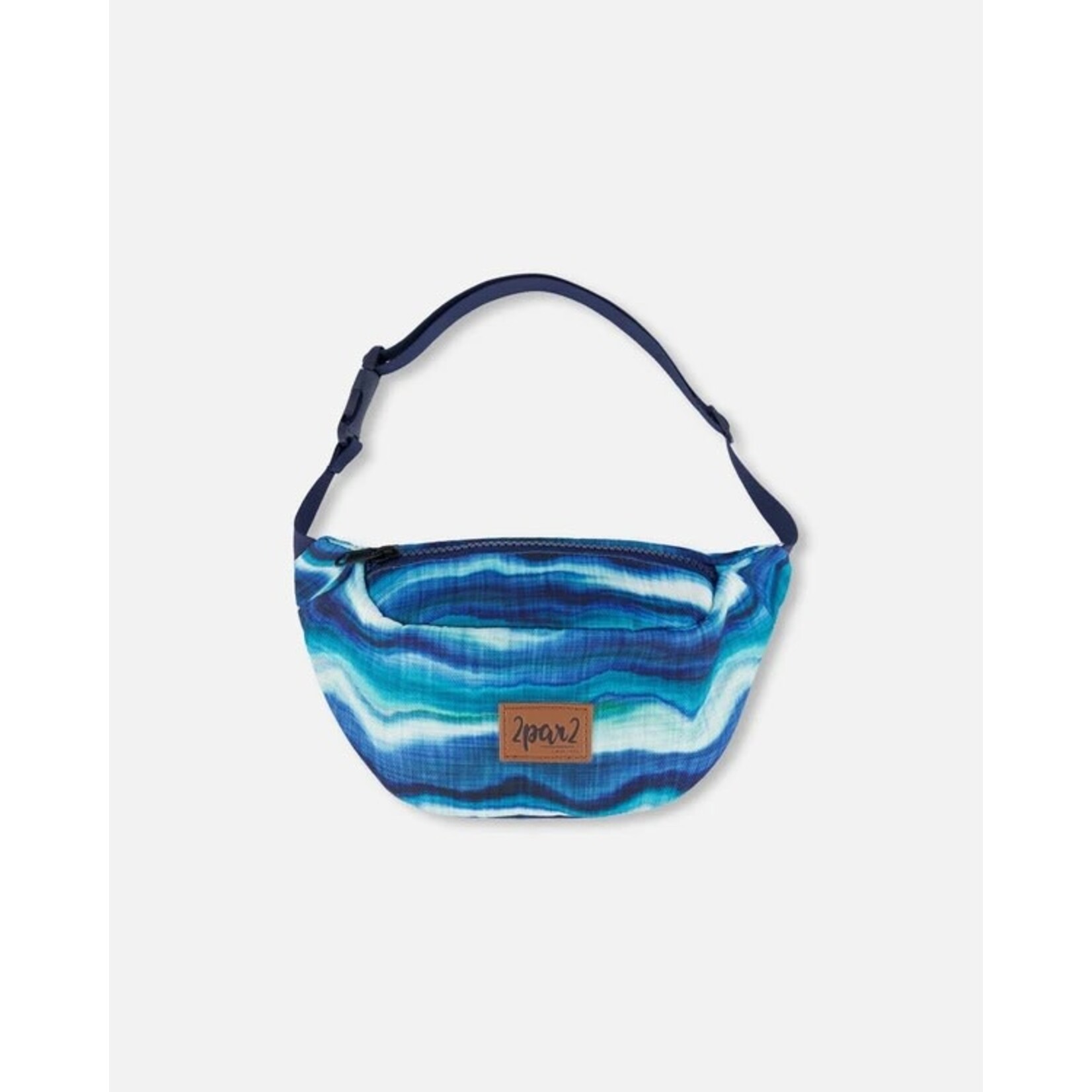 Deux par Deux DEUX PAR DEUX - Black fanny pack with blue waves
