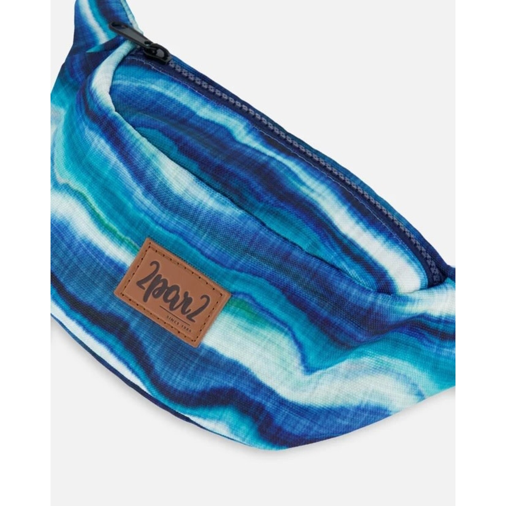 Deux par Deux DEUX PAR DEUX - Black fanny pack with blue waves