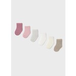 Mayoral MAYORAL - 6-Pack Baby Socks in Shades of Beige and Pink