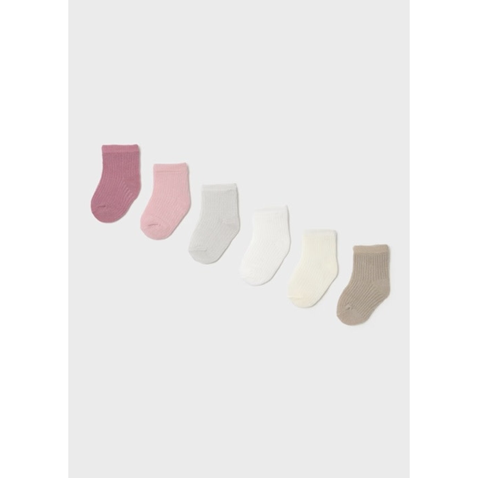 Mayoral MAYORAL - 6-Pack Baby Socks in Shades of Beige and Pink