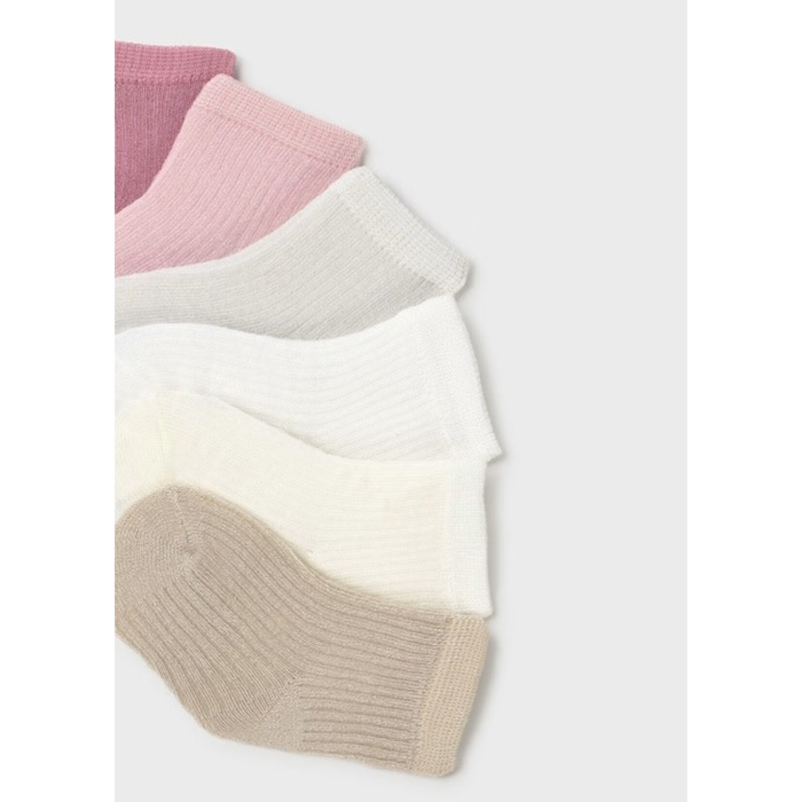 Mayoral MAYORAL - 6-Pack Baby Socks in Shades of Beige and Pink