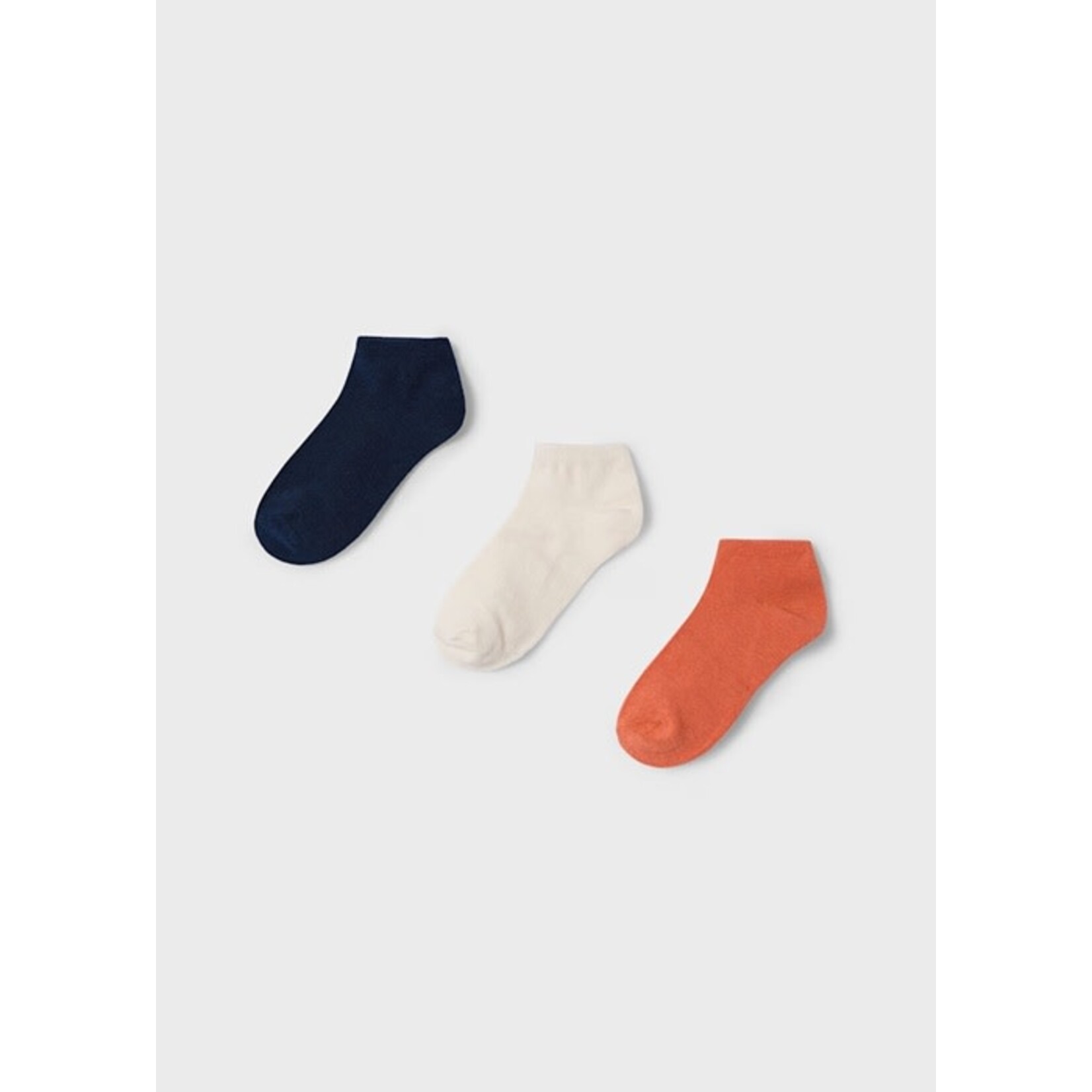 Mayoral MAYORAL - Pack of 3 pairs of ankle socks 'Navy, cream and orange'