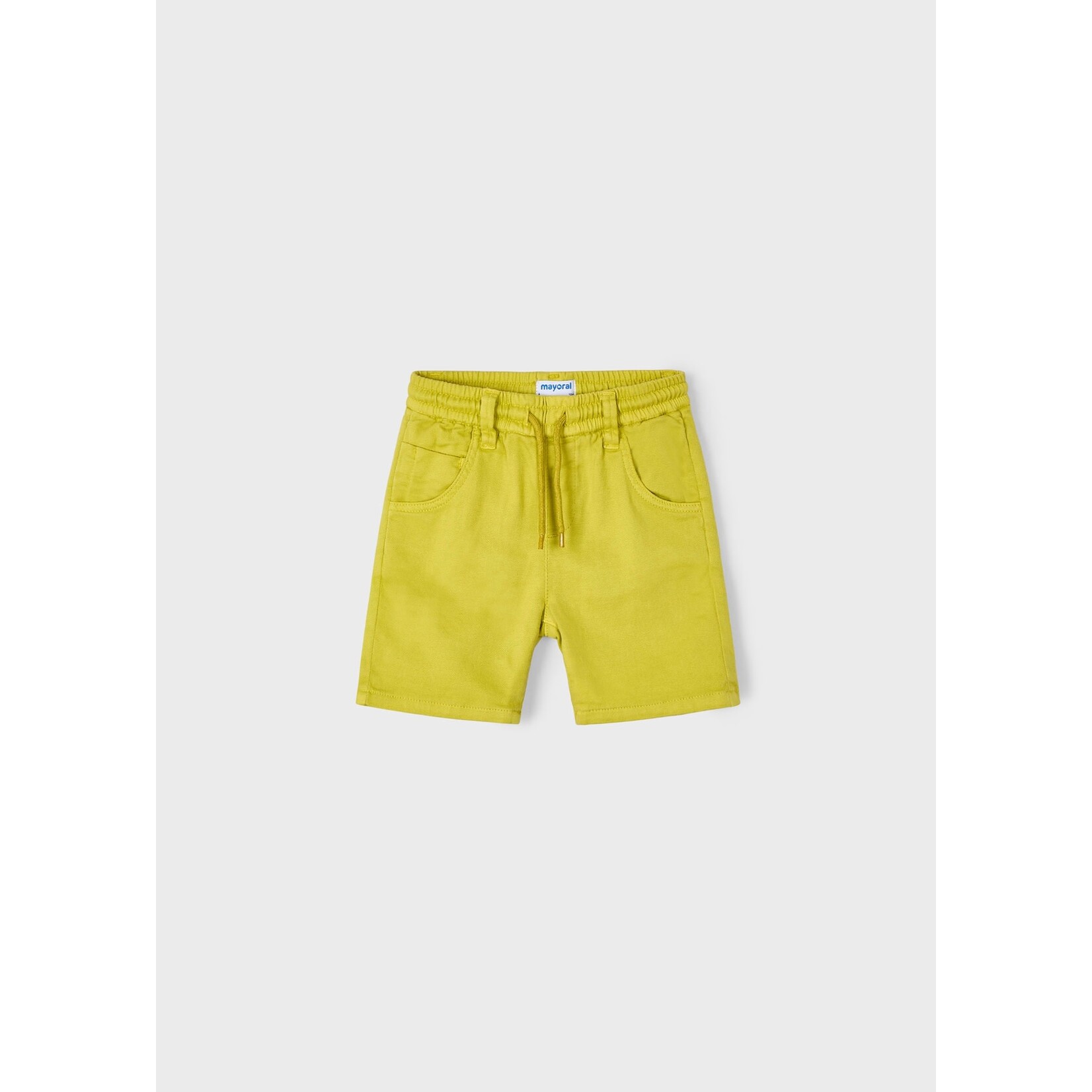 Mayoral MAYORAL - Mustard Yellow Cotton Twill Shorts with Drawstring