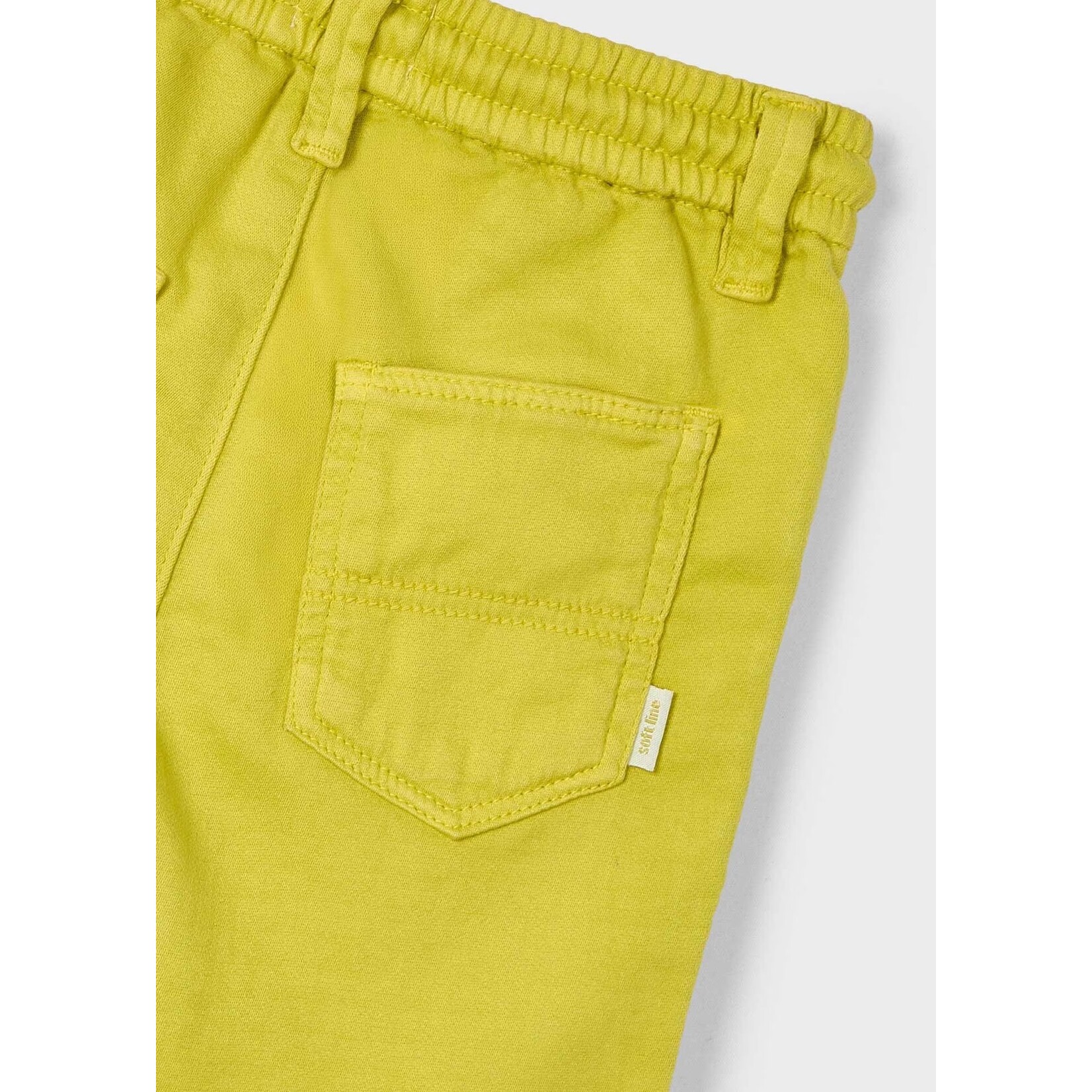 Mayoral MAYORAL - Short en coton sergé couleur jaune moutarde avec cordon