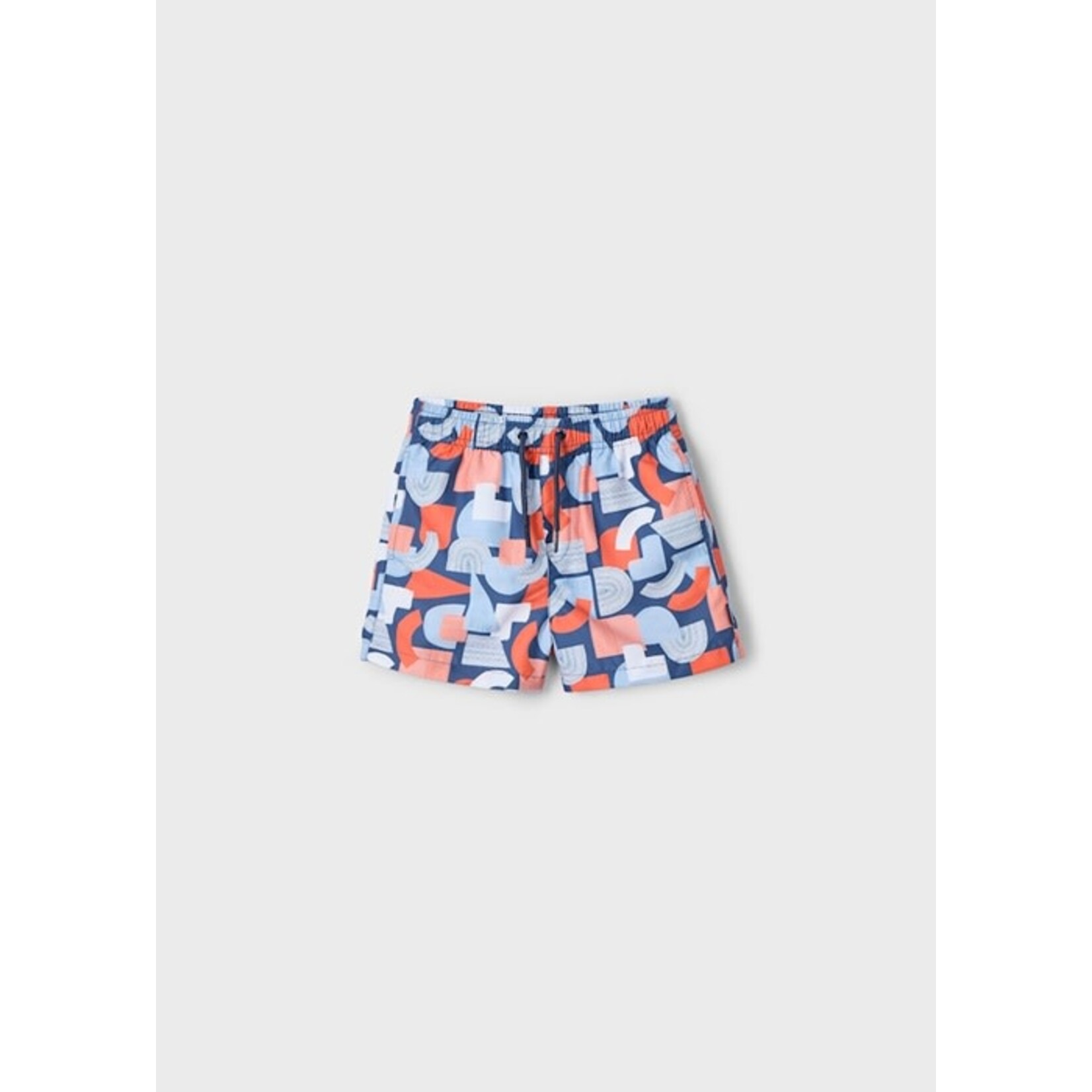 Mayoral MAYORAL - Short maillot bleu marine avec imprimé de formes géométriques bleu et rouge