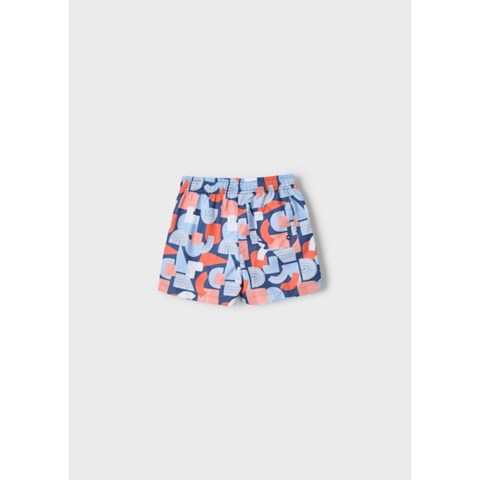 Mayoral MAYORAL - Short maillot bleu marine avec imprimé de formes géométriques bleu et rouge