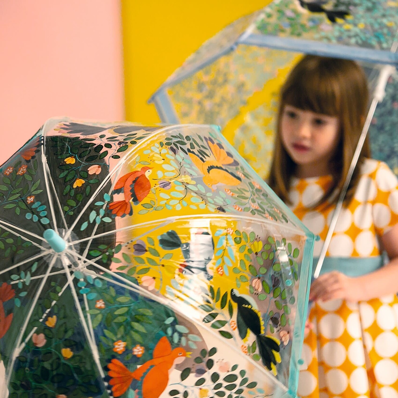 Djeco DJECO - Transparent Kid Sized Umbrella 'Musicians'