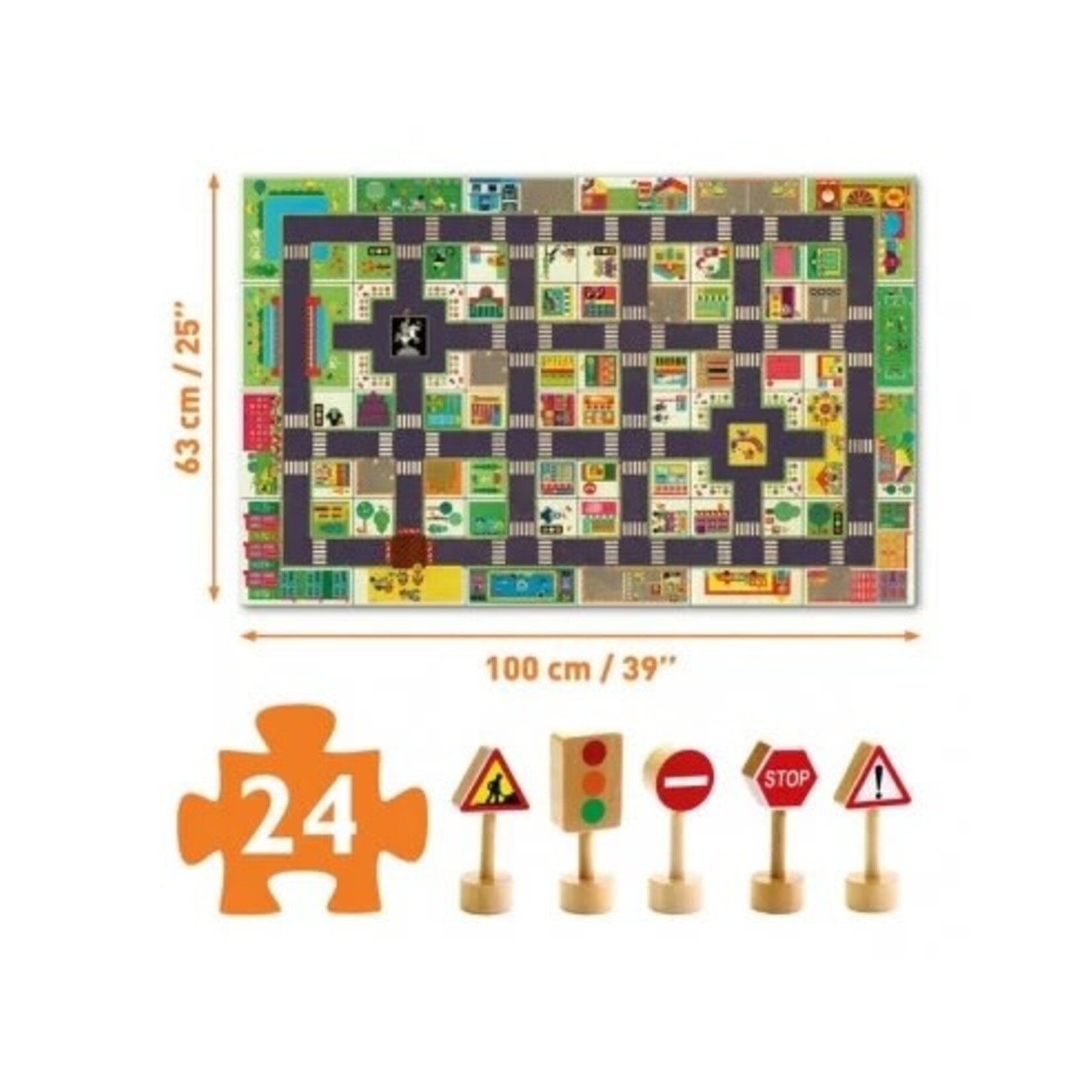 Djeco DJECO - Giant puzzle ''The city''