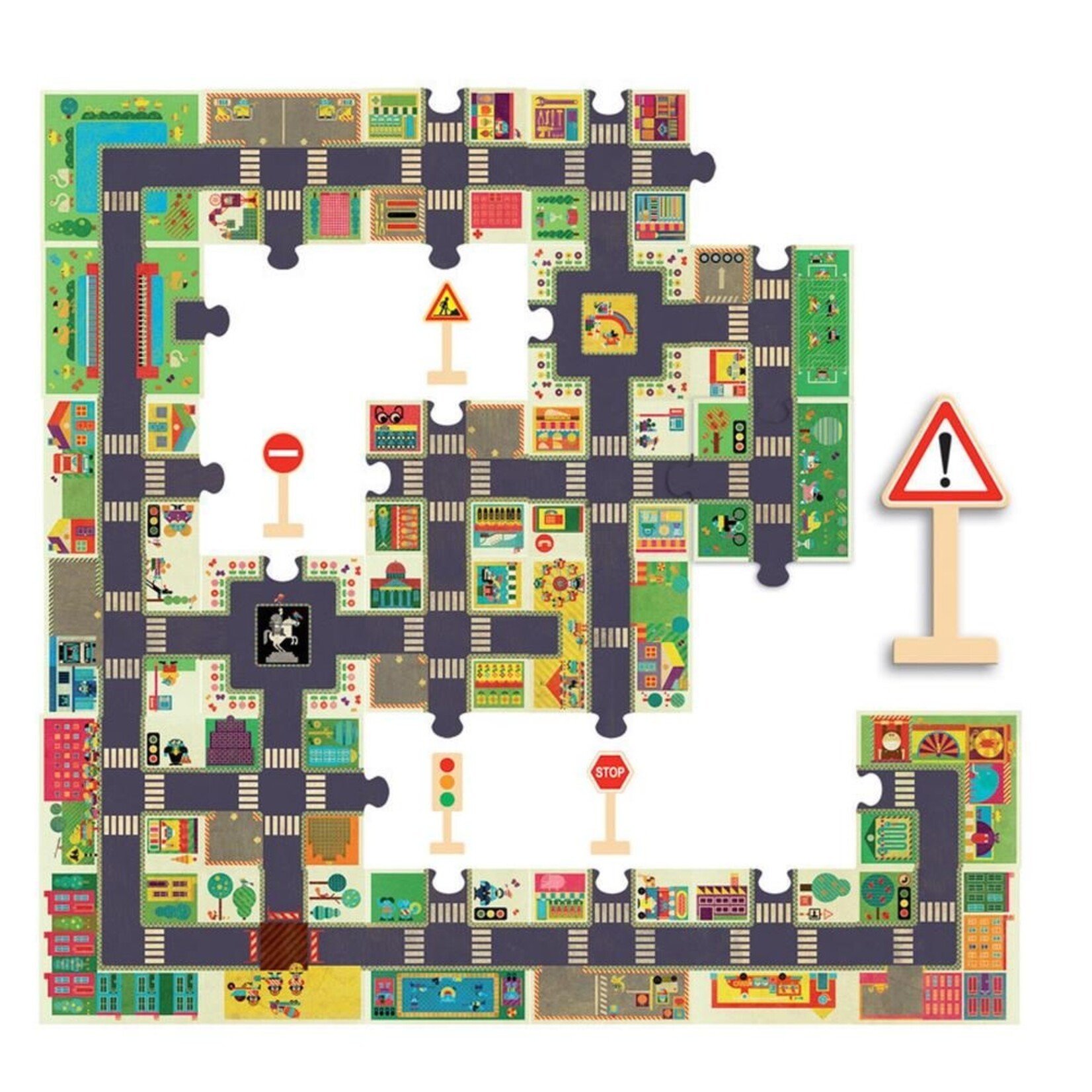 Djeco DJECO - Giant puzzle ''The city''