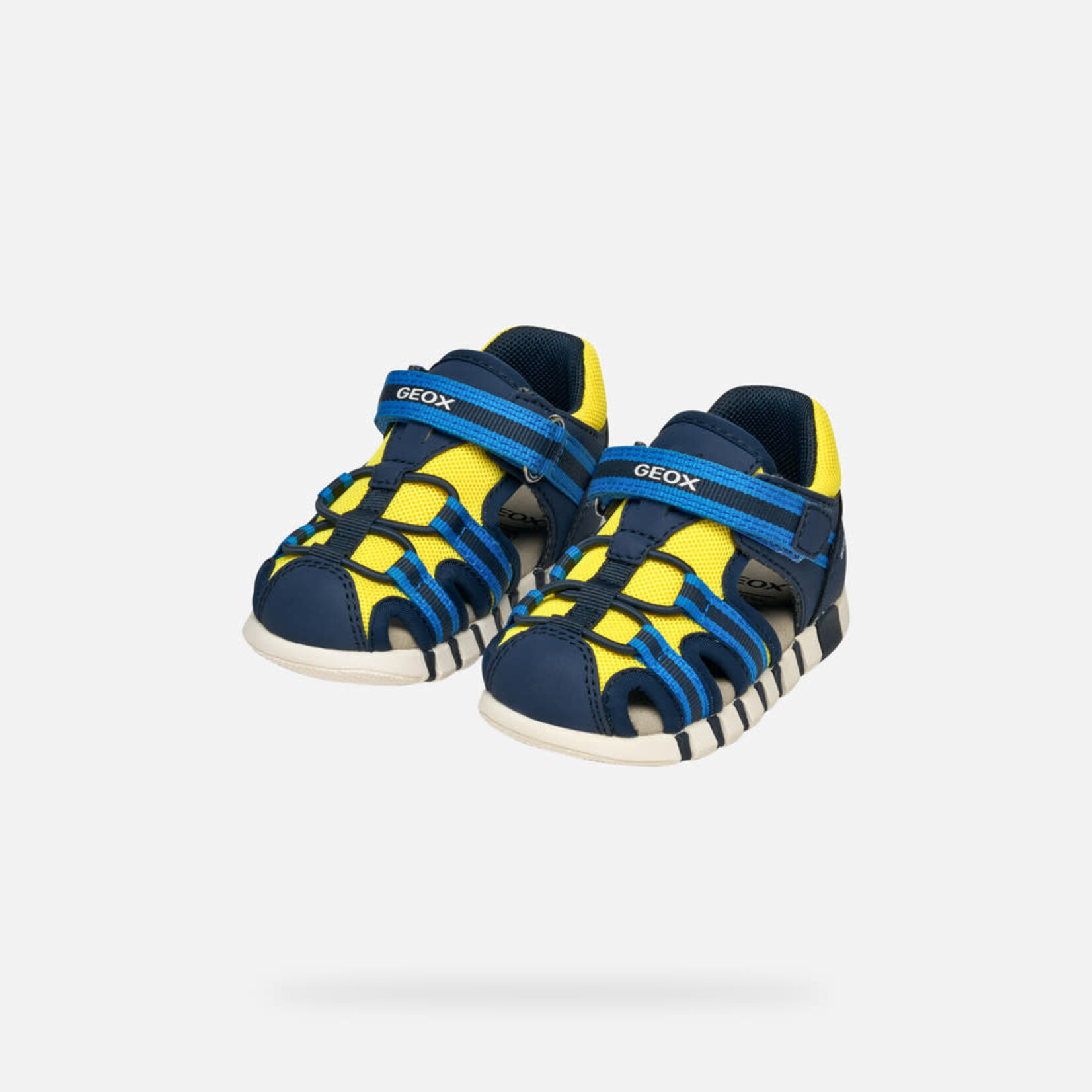 Geox GEOX - Water resistant sandal 'Iupidoo - Navy - Fluo Yellow'