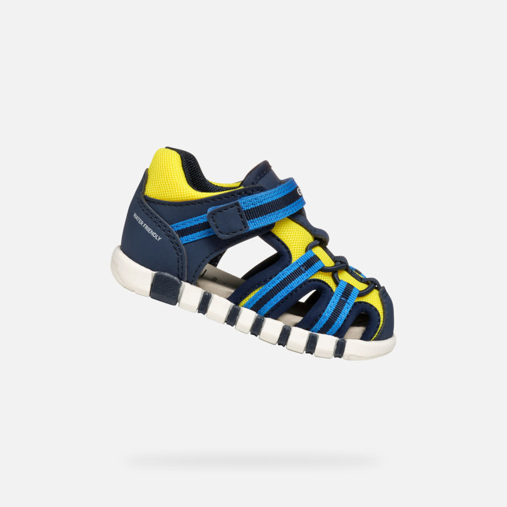 Geox GEOX - Water resistant sandal 'Iupidoo - Navy - Fluo Yellow'