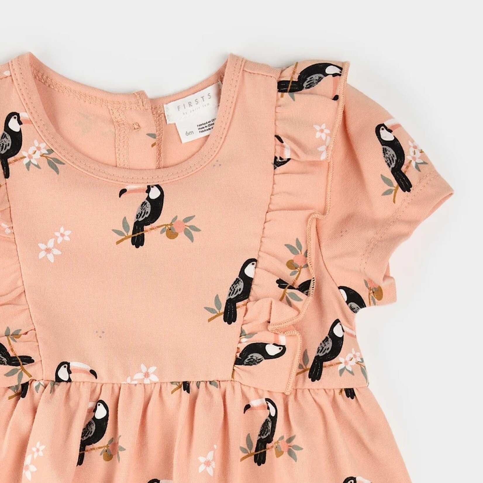 Petit Lem PETIT LEM - Robe cache-couche à imprimé toucans