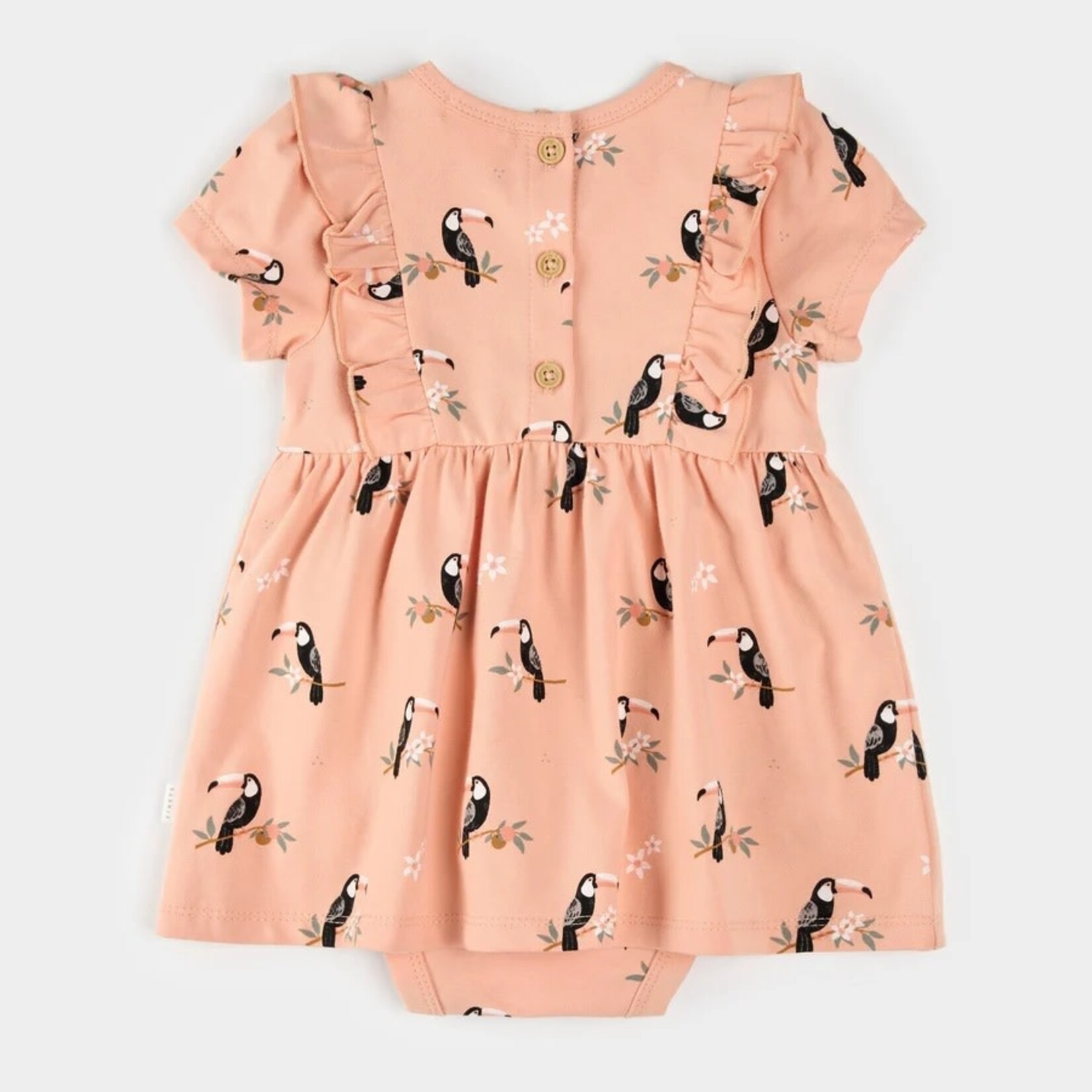 Petit Lem PETIT LEM - Robe cache-couche à imprimé toucans