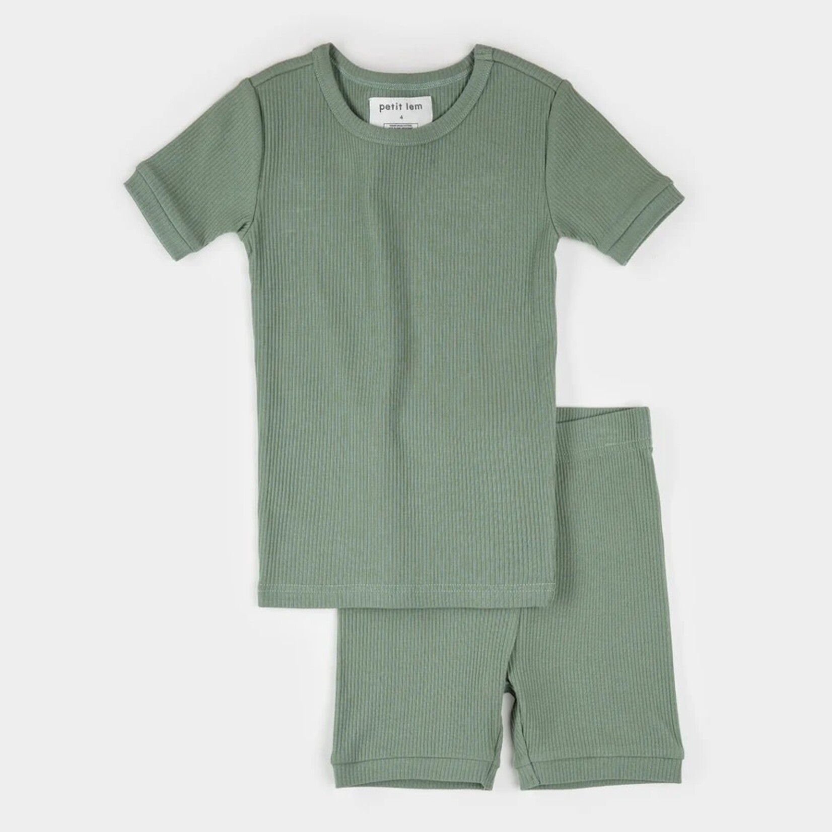 Petit Lem PETIT LEM - Ensemble pyjama en modal côtelé vert laurier