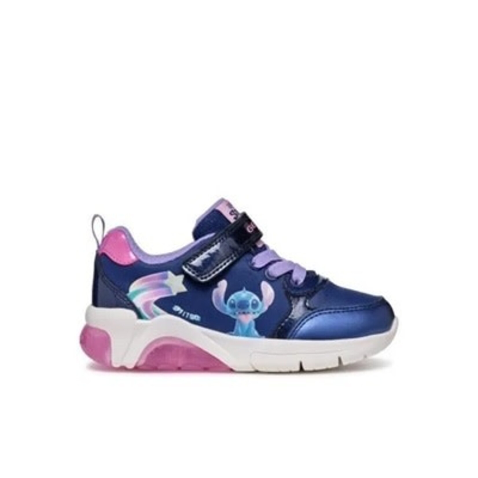 Geox GEOX - Chaussures de sport avec semelle lumineuse 'J. Fadinlight B - Tex + Pea. Sy. Pa - Navy / Fuchsia'