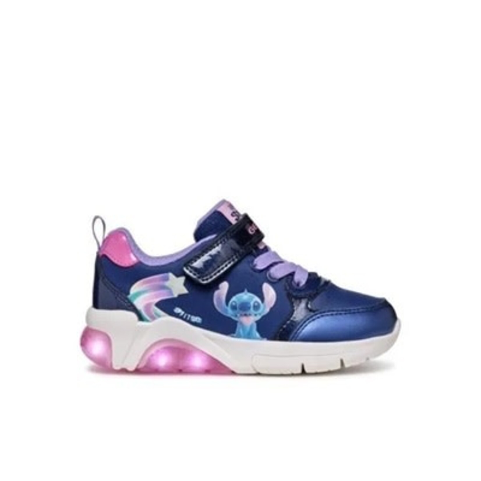 Geox GEOX - Chaussures de sport avec semelle lumineuse 'J. Fadinlight B - Tex + Pea. Sy. Pa - Navy / Fuchsia'