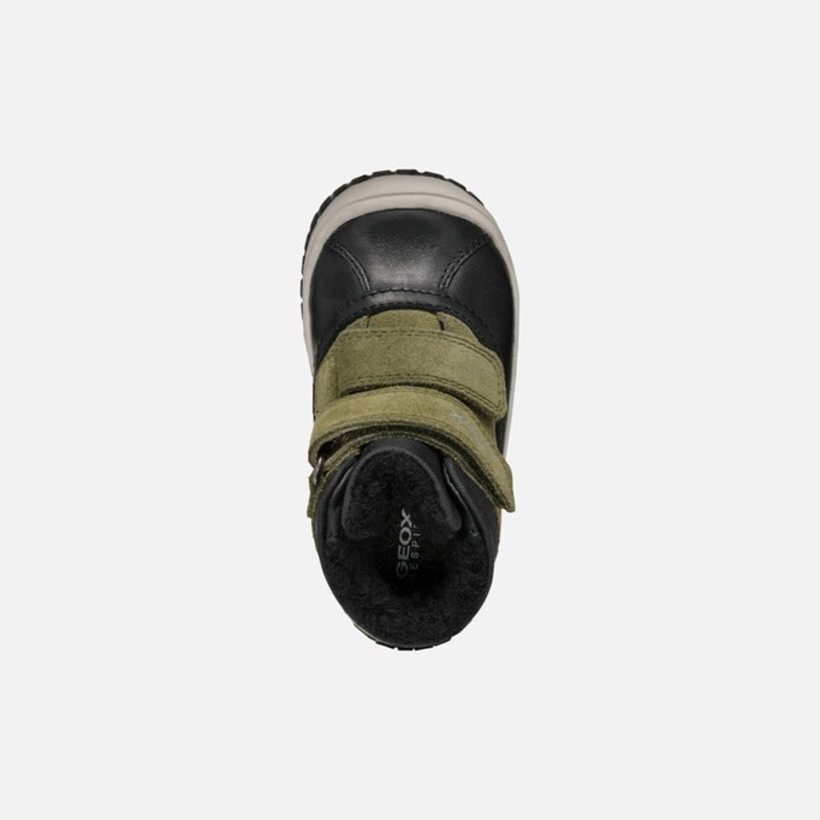 Geox GEOX -  Mid-Season Waterproof Boots with Fur Lining 'Omar - Suede and nylon - Black/Dark green'